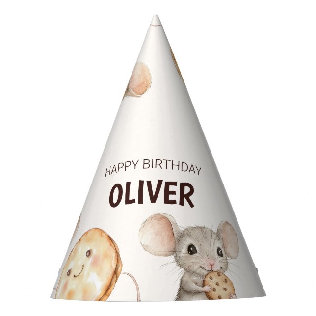 Gorra de papel de Fiesta infantil con tema de rató (Anverso)