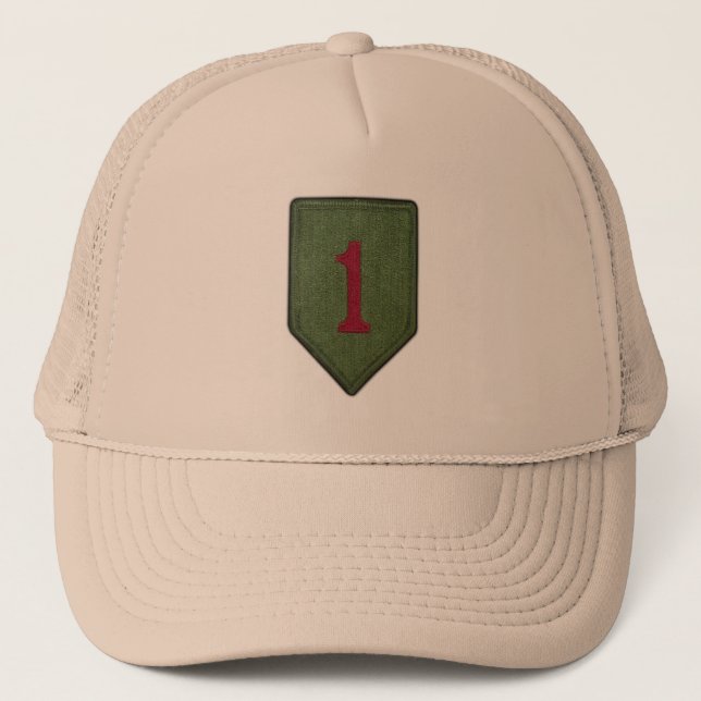 Gorra de parche de veteranos de la primera divisió (Anverso)