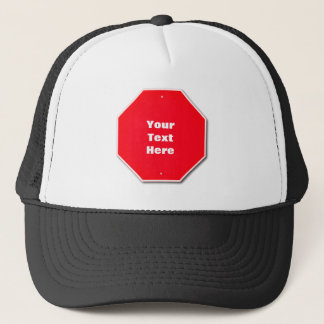 Gorra de personalizable - Rótulo rojo 'Stop'