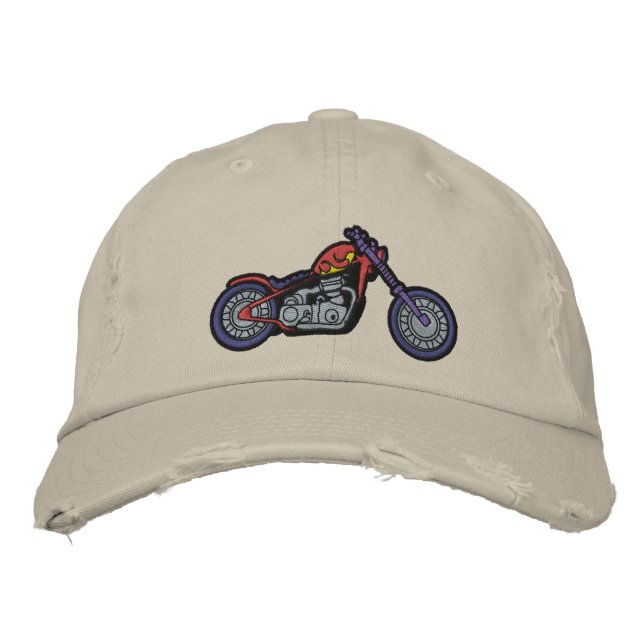 Gorra de personalizado de motocicleta bordada (Anverso)