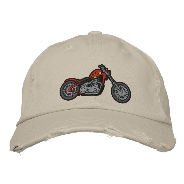 Gorra de personalizado de motocicleta bordada (Anverso)