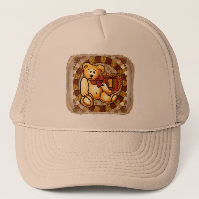 gorra de personalizado de oso de cumpleaños de 1 a (Anverso)