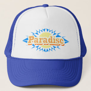 Gorra de playa azul y blanco