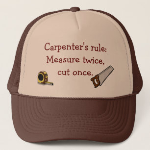 Gorra de reglas del carpintero