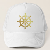 Gorra de rendimiento náutico con rueda de barco de
