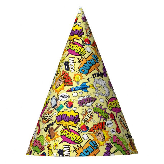 Gorra de Retro Comic Pop Art Fiesta (Anverso)