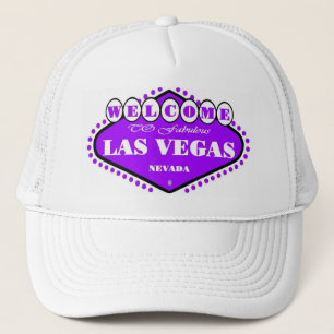 Gorra de Rótulo de Las Vegas púrpura brillante