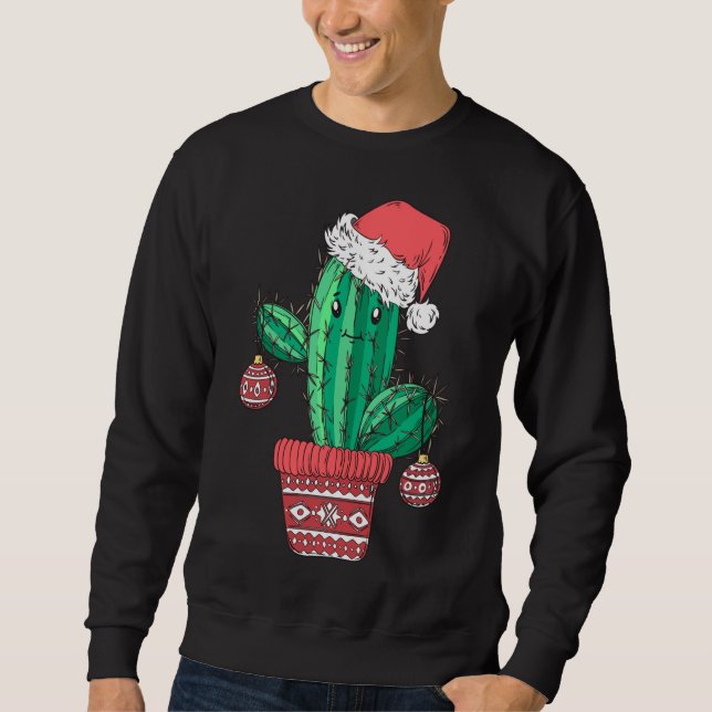 Gorra de Santa Cactus Sweater Navidades Fiesta Xma (Anverso)