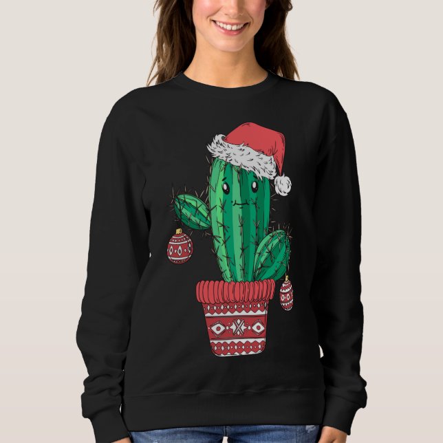 Gorra de Santa Cactus Sweater Navidades Fiesta Xma (Anverso)