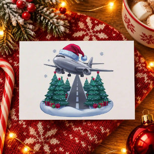 Gorra de Santa de Navidad de Avión Piloto Aviación
