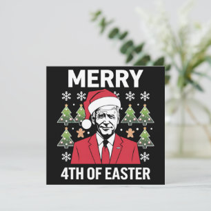 Gorra de Santa de Navidad de Joe Biden Feliz 4 de