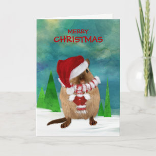Gorra de Santa del Gerbil de las Felices Navidad