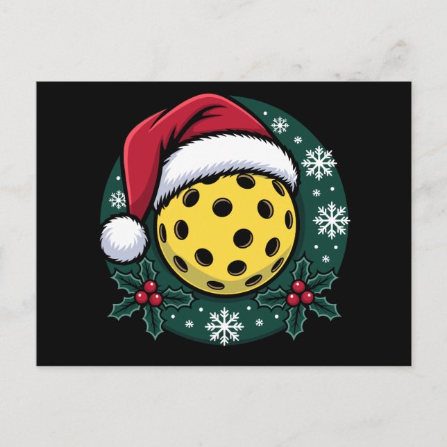 Gorra de Santa Pickleball Acebo Navidad Festejo Xm (Anverso)