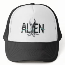 Gorra de texto de Alien de espacio