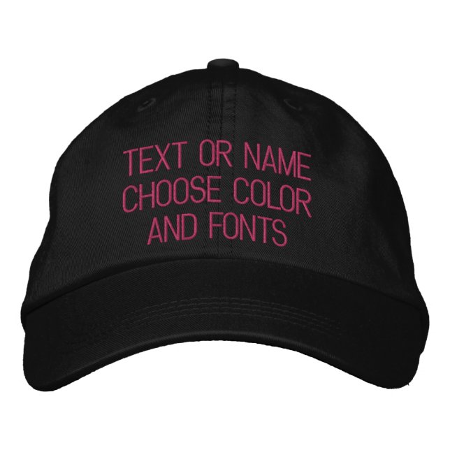 Gorra de texto Personalizado personalizado Su tapa (Anverso)