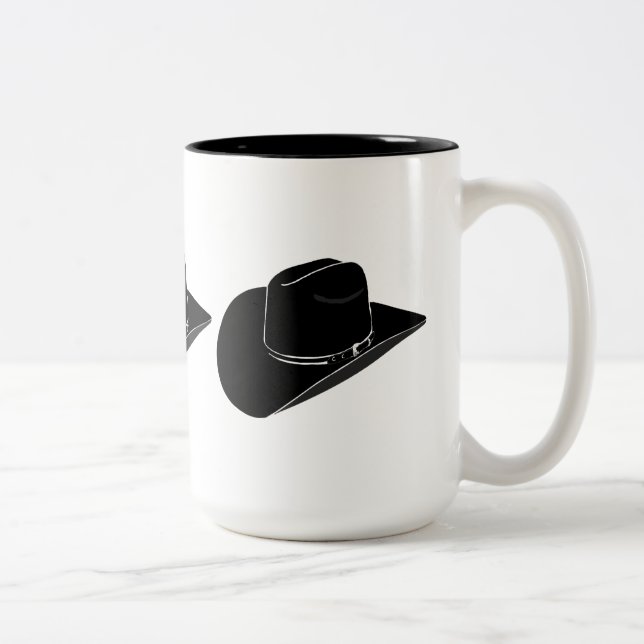 Gorra de vaquero negro taza de café (Derecha)