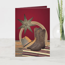 Gorra de Vaquero Occidental Boots Tarjeta de Navid