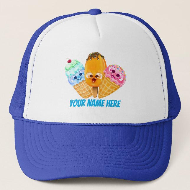 Gorra de vendedores de helados de pelo (Anverso)