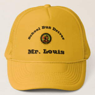 Gorra del amarillo del conductor del autobús