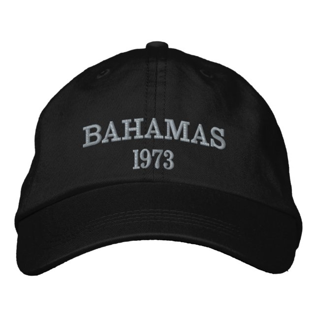 Gorra del año de la independencia de Bahamas (Anverso)