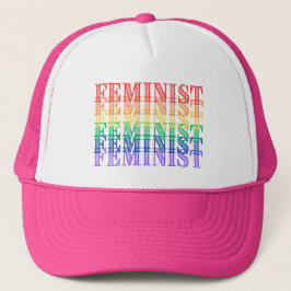 gorra del arcoiris del orgullo feminista