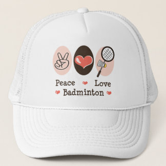 Gorra del bádminton del amor de la paz