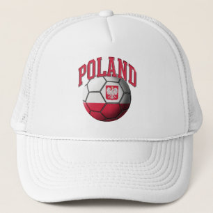 Gorra del balón de fútbol de la bandera de Polonia