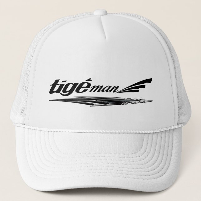 Gorra del blanco del negro del hombre de TIge (Anverso)