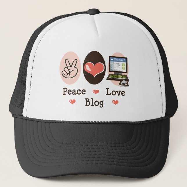 Gorra del blog del amor de la paz (Anverso)