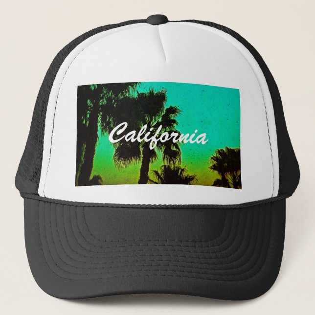 Gorra del camionero de California de la puesta del (Anverso)