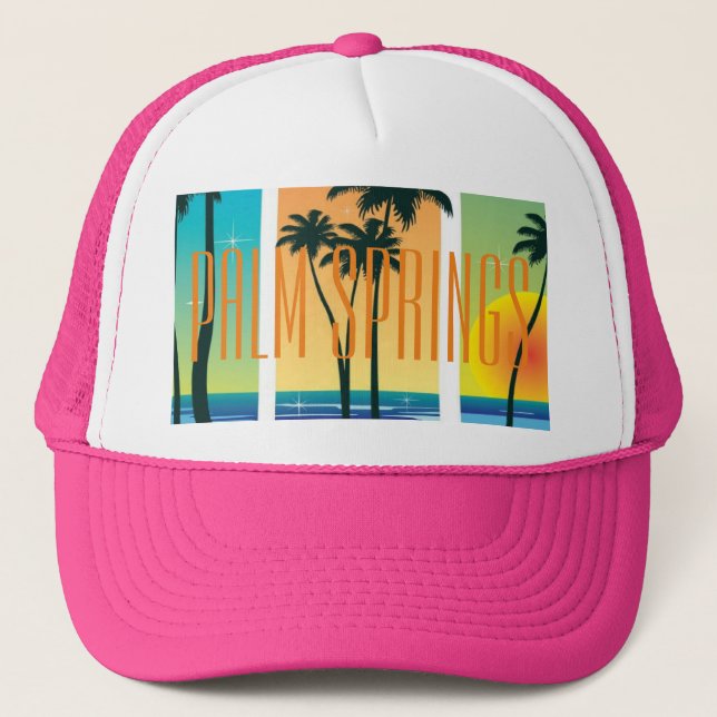 Gorra del camionero de California del Palm Springs (Anverso)