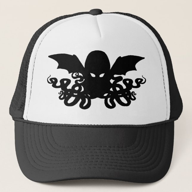 Gorra del camionero de Cthulhu - negro (Anverso)