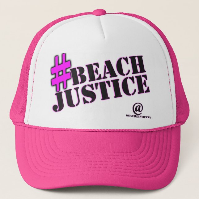 Gorra del camionero de Girl'ish del #BEACHJUSTICE (Anverso)