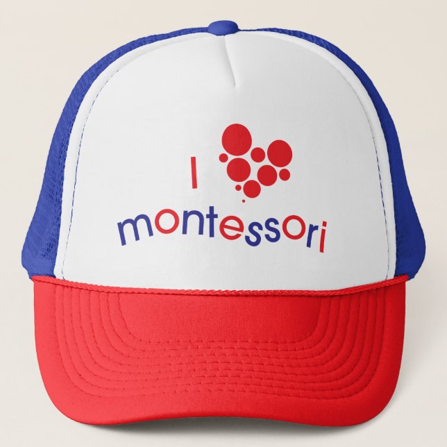 Gorra del camionero de I <3 Montessori (Anverso)