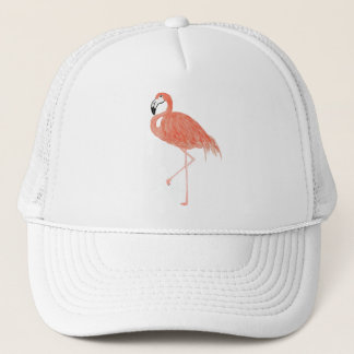 Gorra del camionero de la acuarela del flamenco