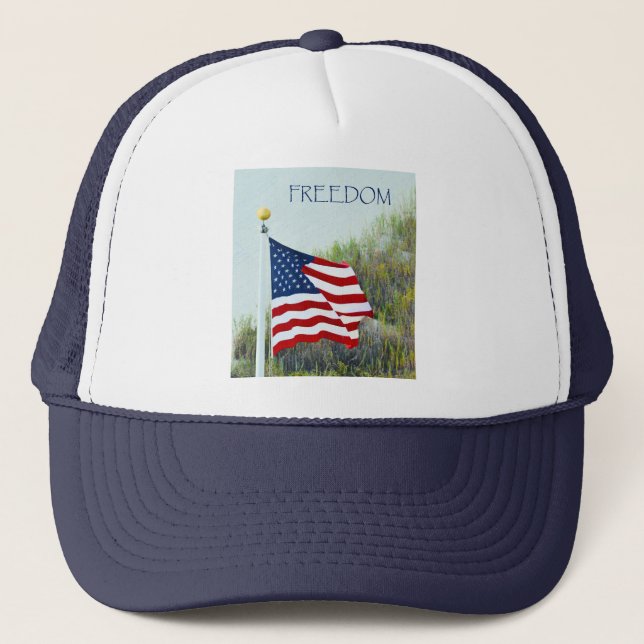 Gorra del camionero de la bandera americana (Anverso)