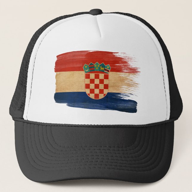 Gorra del camionero de la bandera de Croacia (Anverso)