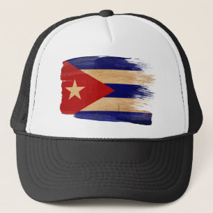 Gorra del camionero de la bandera de Cuba
