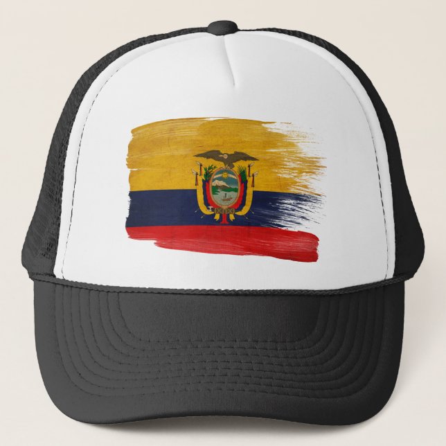 Gorra del camionero de la bandera de Ecuador (Anverso)