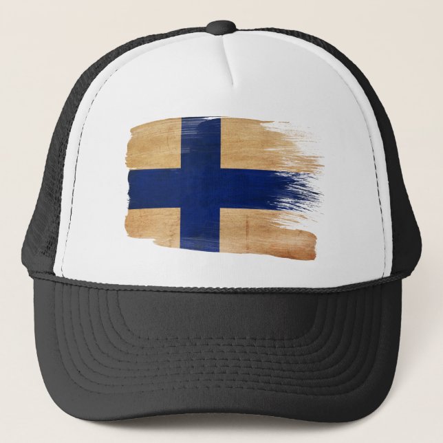Gorra del camionero de la bandera de Finlandia (Anverso)