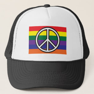 Gorra del camionero de la bandera de la paz