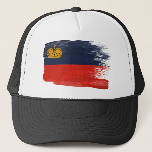 Gorra del camionero de la bandera de Liechtenstein (Anverso)