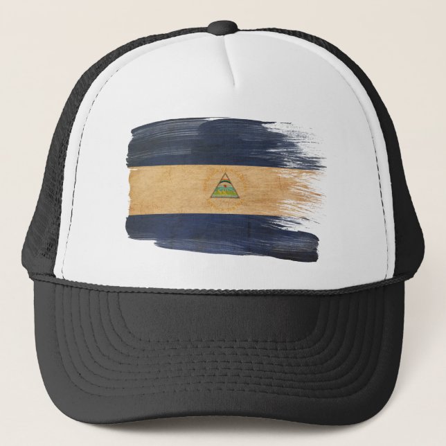 Gorra del camionero de la bandera de Nicaragua (Anverso)