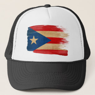 Gorra del camionero de la bandera de Puerto Rico
