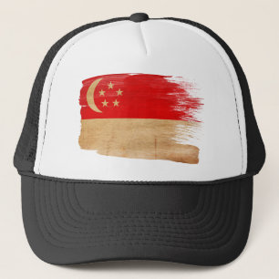 Gorra del camionero de la bandera de Singapur