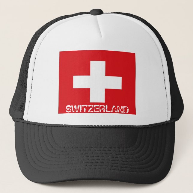 Gorra del camionero de la bandera de Suiza del (Anverso)