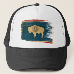 Gorra del camionero de la bandera de Wyoming