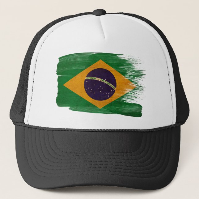 Gorra del camionero de la bandera del Brasil (Anverso)