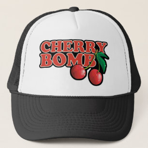 Gorra del camionero de la bomba de cereza