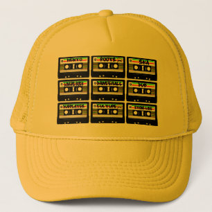 Gorra del camionero de la cinta de casete del